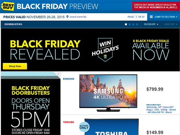 Best Buy Black Friday Deals Include Cheap Big Screen TVs, $100 Off Apple Watch, $35 Fire Tablet ...