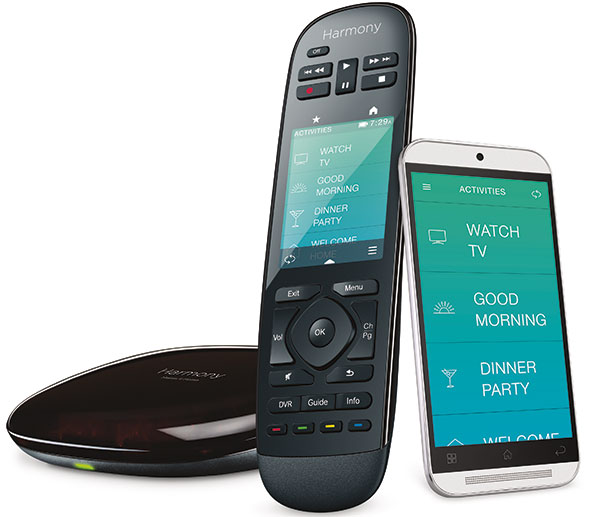 Logitech has several remotes for its Logitech Harmony Home Hub, including the Harmony Home Ultimate. 