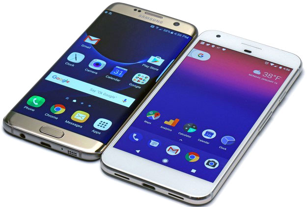 Pixel XL Vs Samsung Galaxy S7 Edge front2