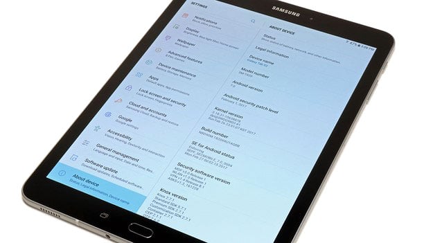Samsung Galaxy Tab S3 About Device
