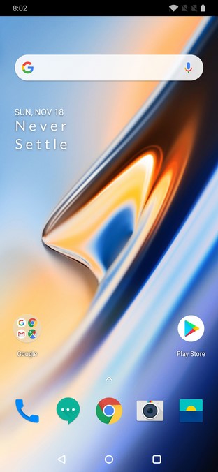 home screen OnePlus 6T