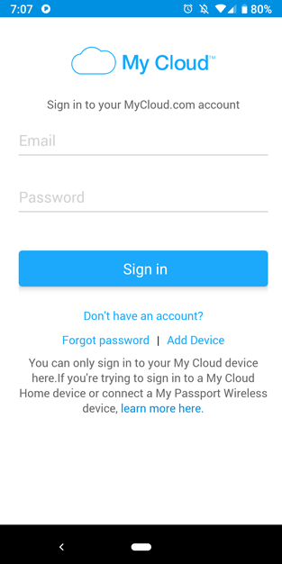 my passport wireless ssd my cloud app login bug