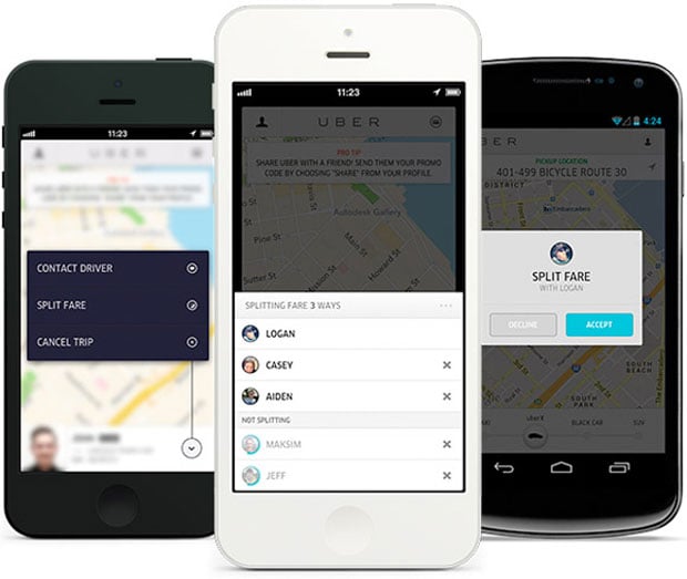 Uber has apps for multiple platforms. 