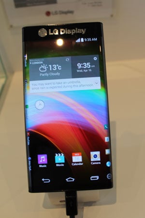 LG Display has a smartphone scree with touchable sides. 