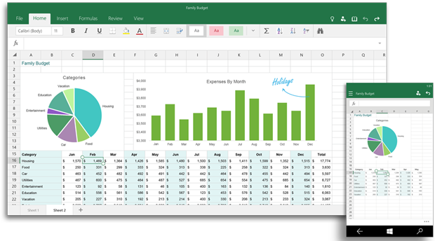 Microsoft Universal Office Apps for Windows 10