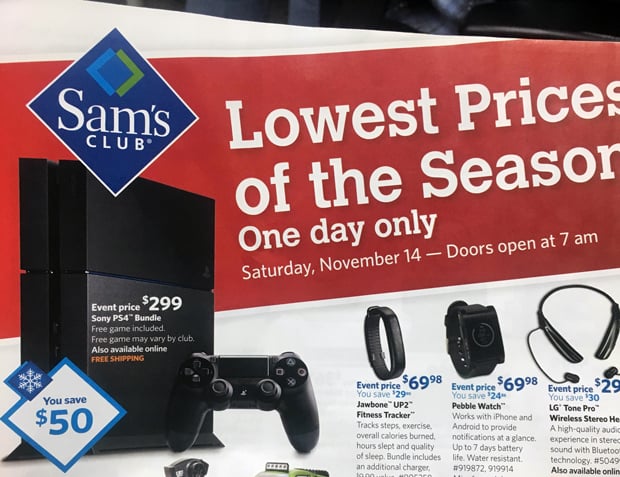 Sam's Club PlayStation 4 Pre-Black Friday Sale