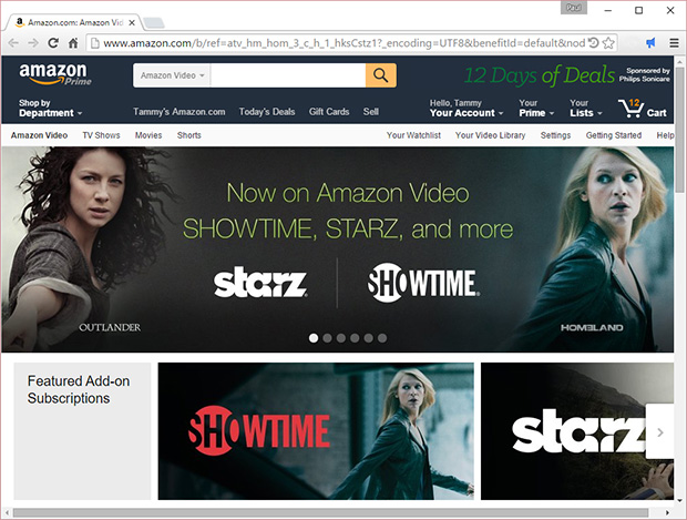 Amazon Showtime and Starz