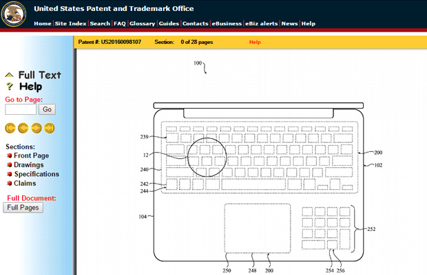 Apple Keyboard Patent