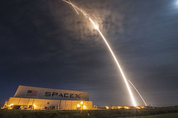 space x time lapse