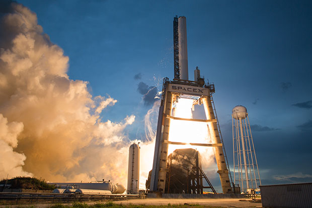 SpaceX Engine Test