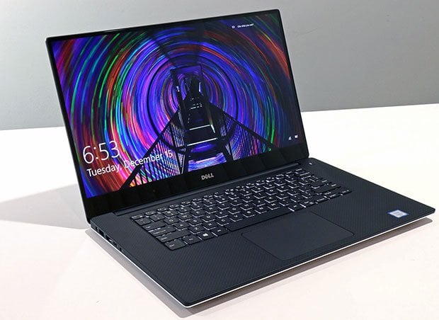 Dell XPS15 front lid open right angle