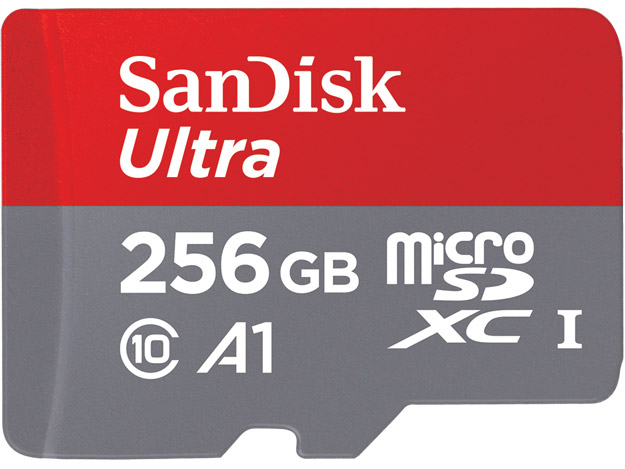 Ultra microSDXC UHS I C10 256 ГБ A1 спереди