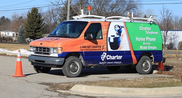 charter communications orange truck
