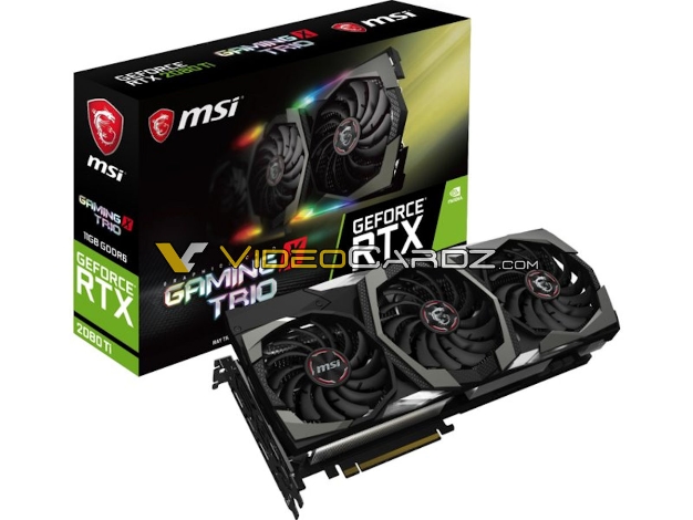 MSI GeForce RTX Ti Gaming X Trio Turing Graphics Card Leaks With NVLink, VirtualLink Support | HotHardware