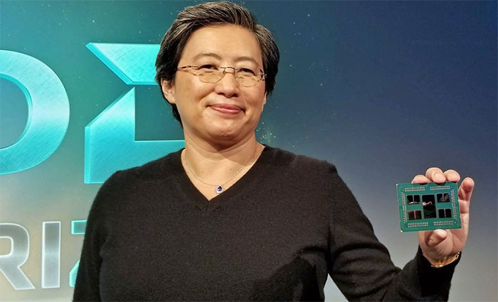 AMD CEO Dr. Lisa Su with EPYC