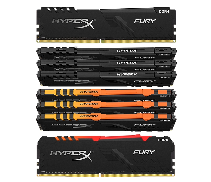 Fury DDR4 RGB and Fury DDR4 kit of 4