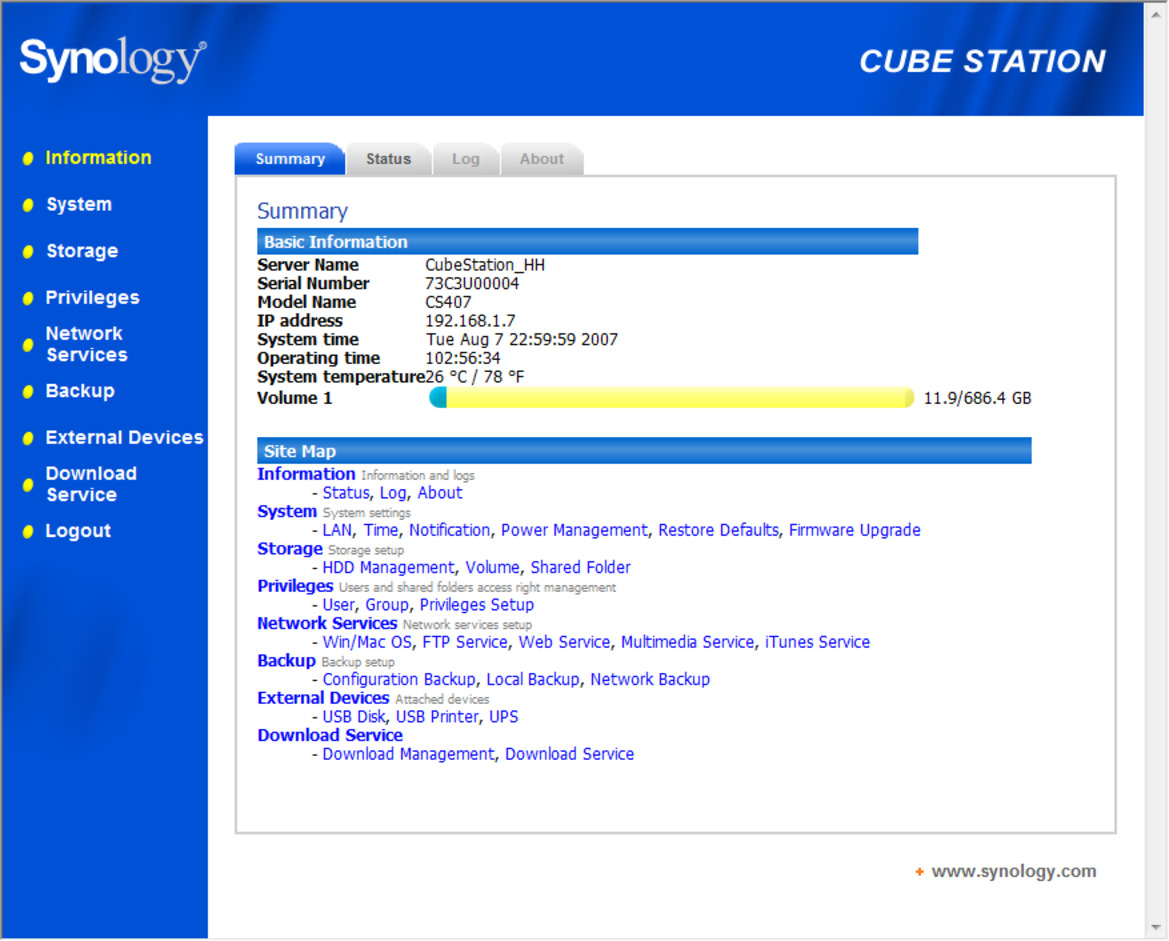 Synology Cube Station CS407 - Do-It-Yourself NAS