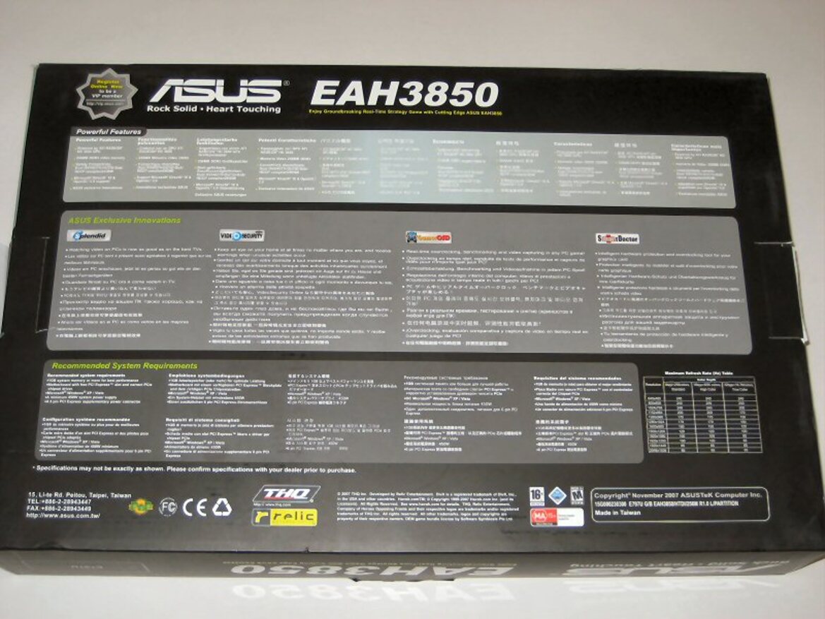 ASUS EAH3850 TOP Graphics Card