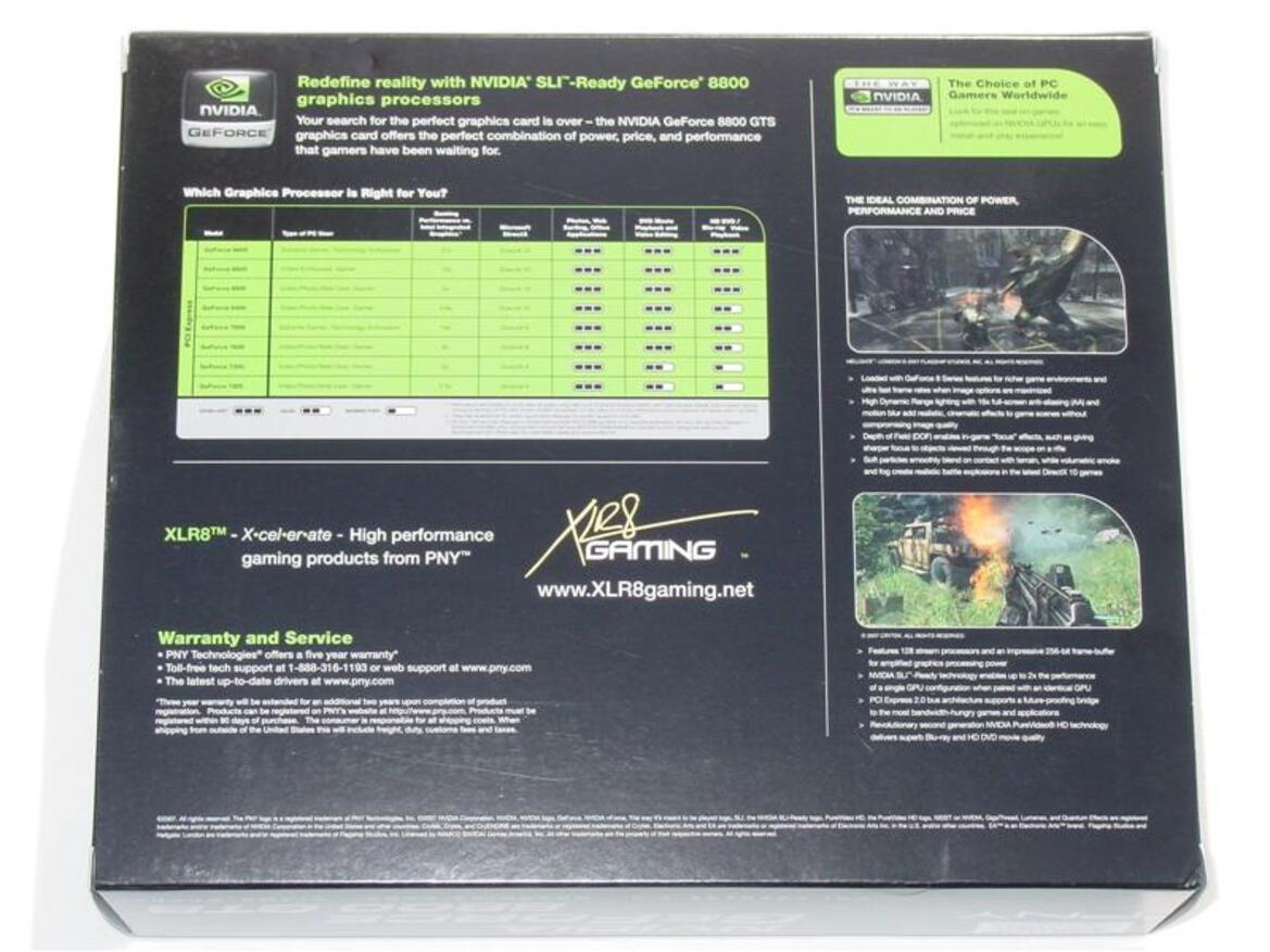 PNY XLR8 GeForce 8800 GTS 512MB PCIe 2.0 Graphics Card