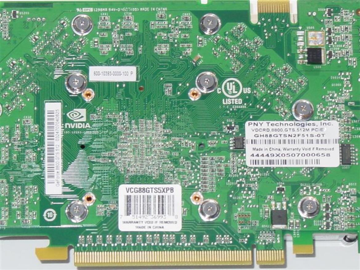 PNY XLR8 GeForce 8800 GTS 512MB PCIe 2.0 Graphics Card