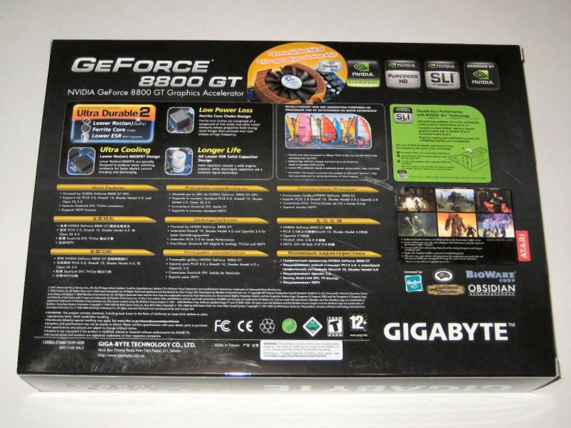 Gigabyte GeForce 8800 GT GV-NX88T512HP