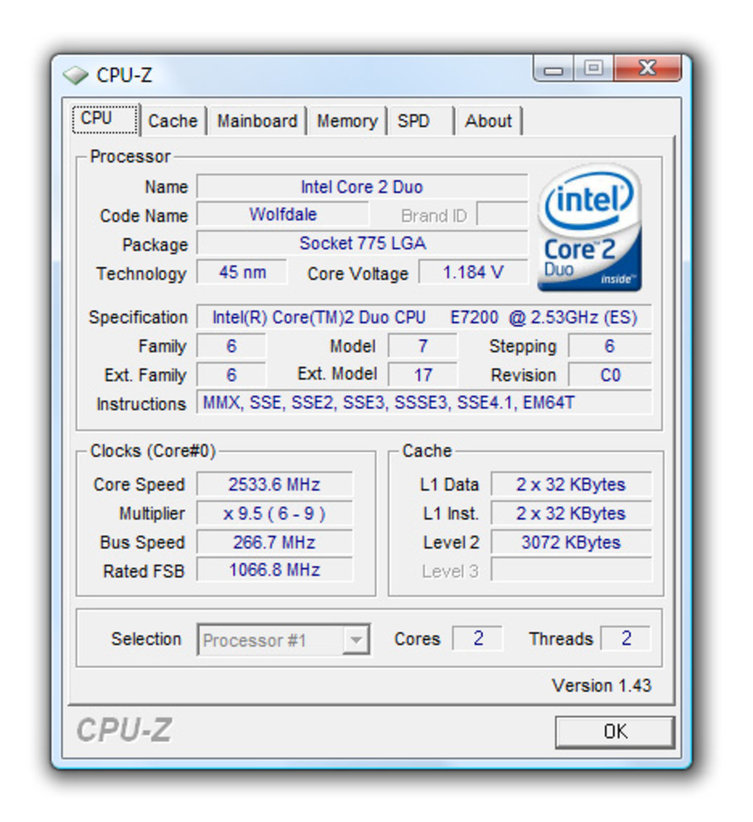 Intel Core 2 Duo E7200, Eco-Friendly Performance