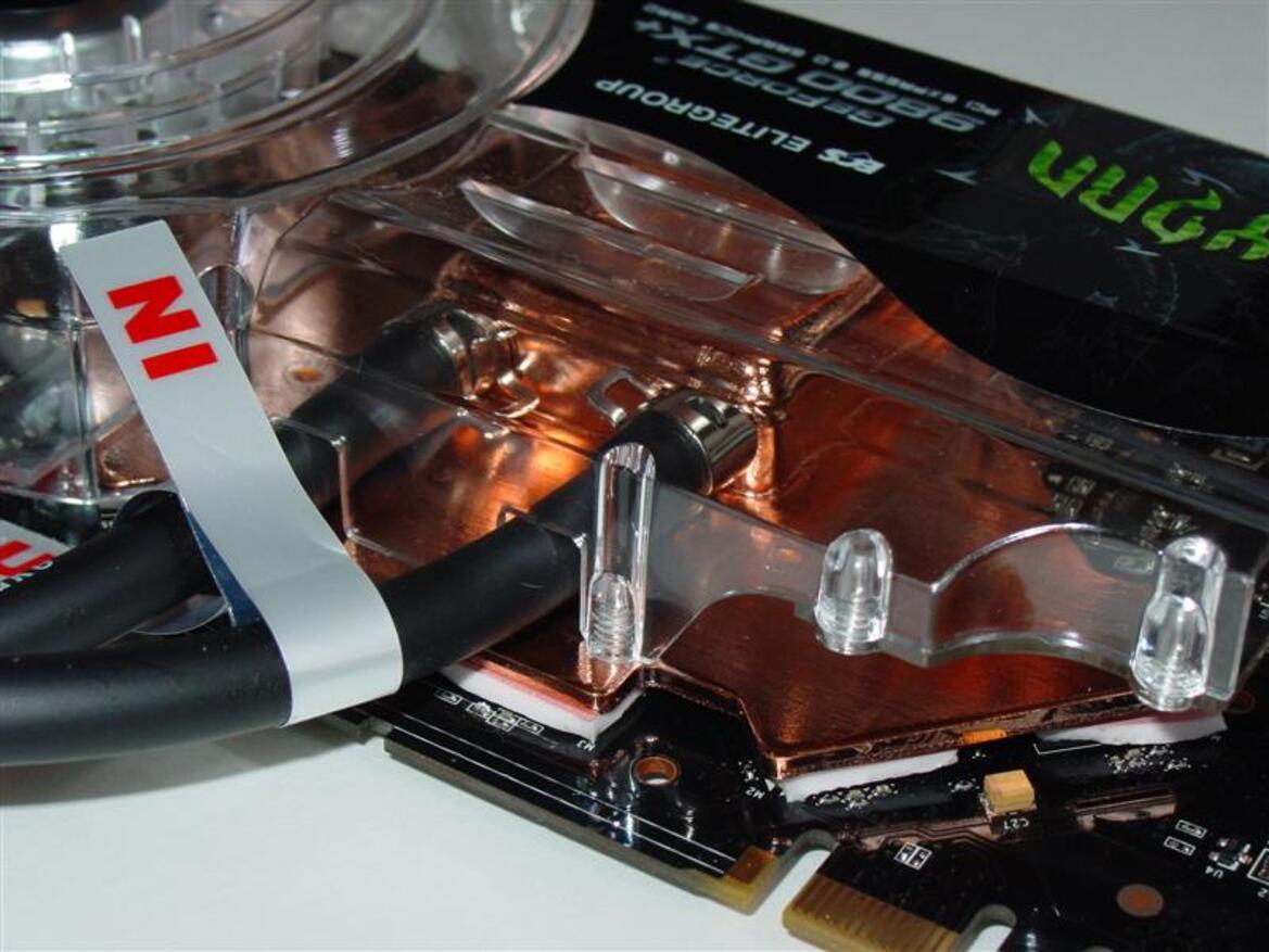 ECS GeForce 9800 GTX+ Hydra, Liquid Cooled SLI