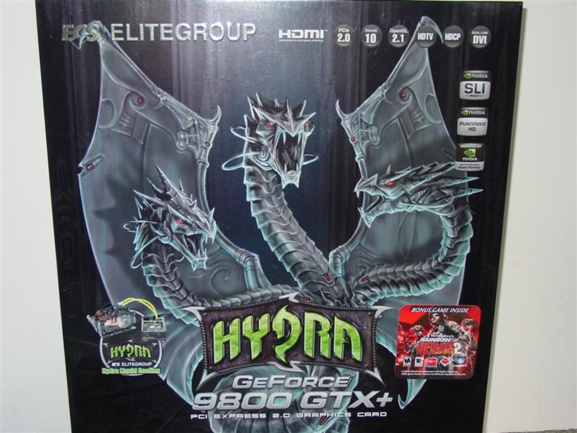 ECS GeForce 9800 GTX+ Hydra, Liquid Cooled SLI