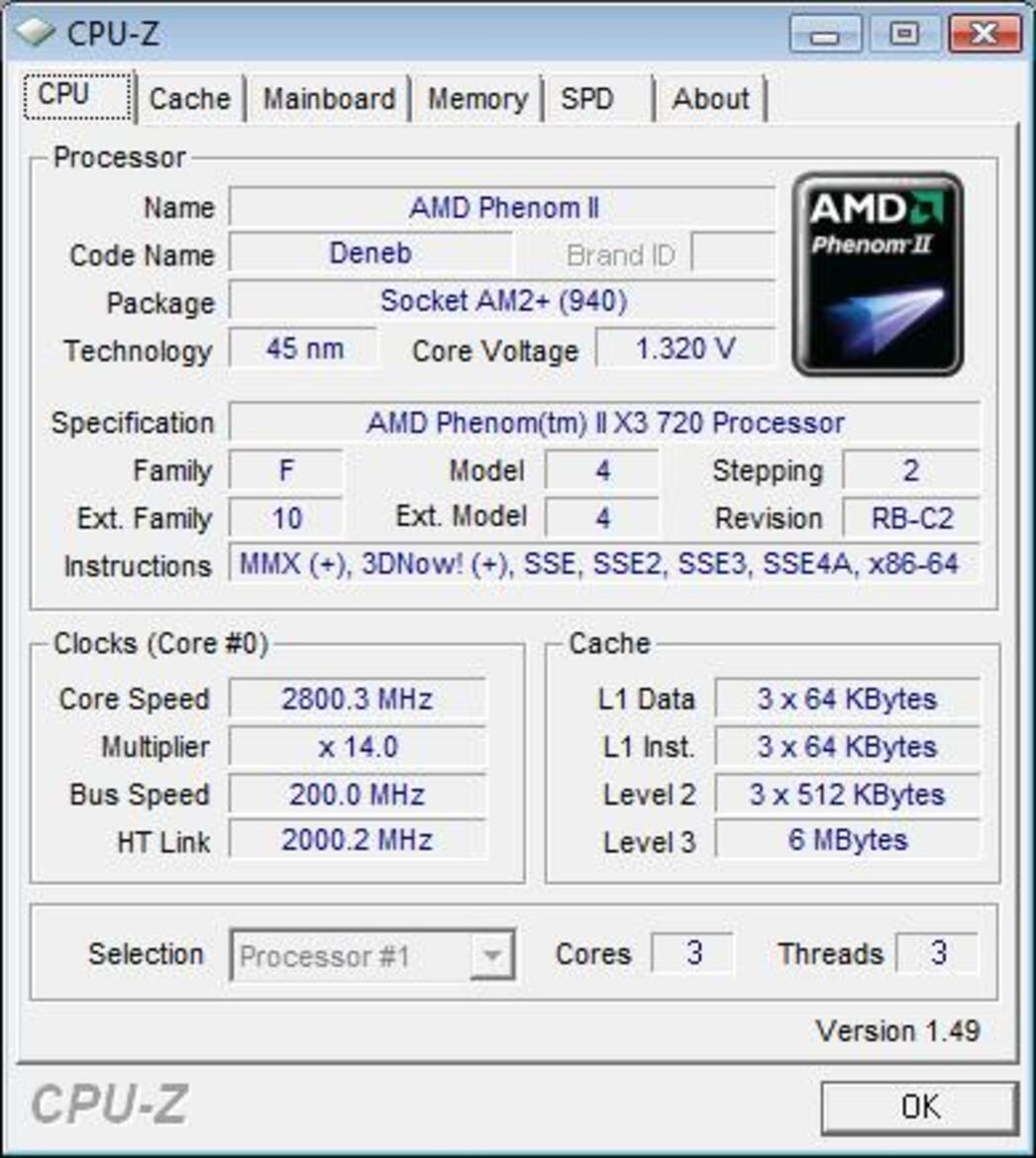 AMD Phenom II X4 810 and X3 720 BE Processors