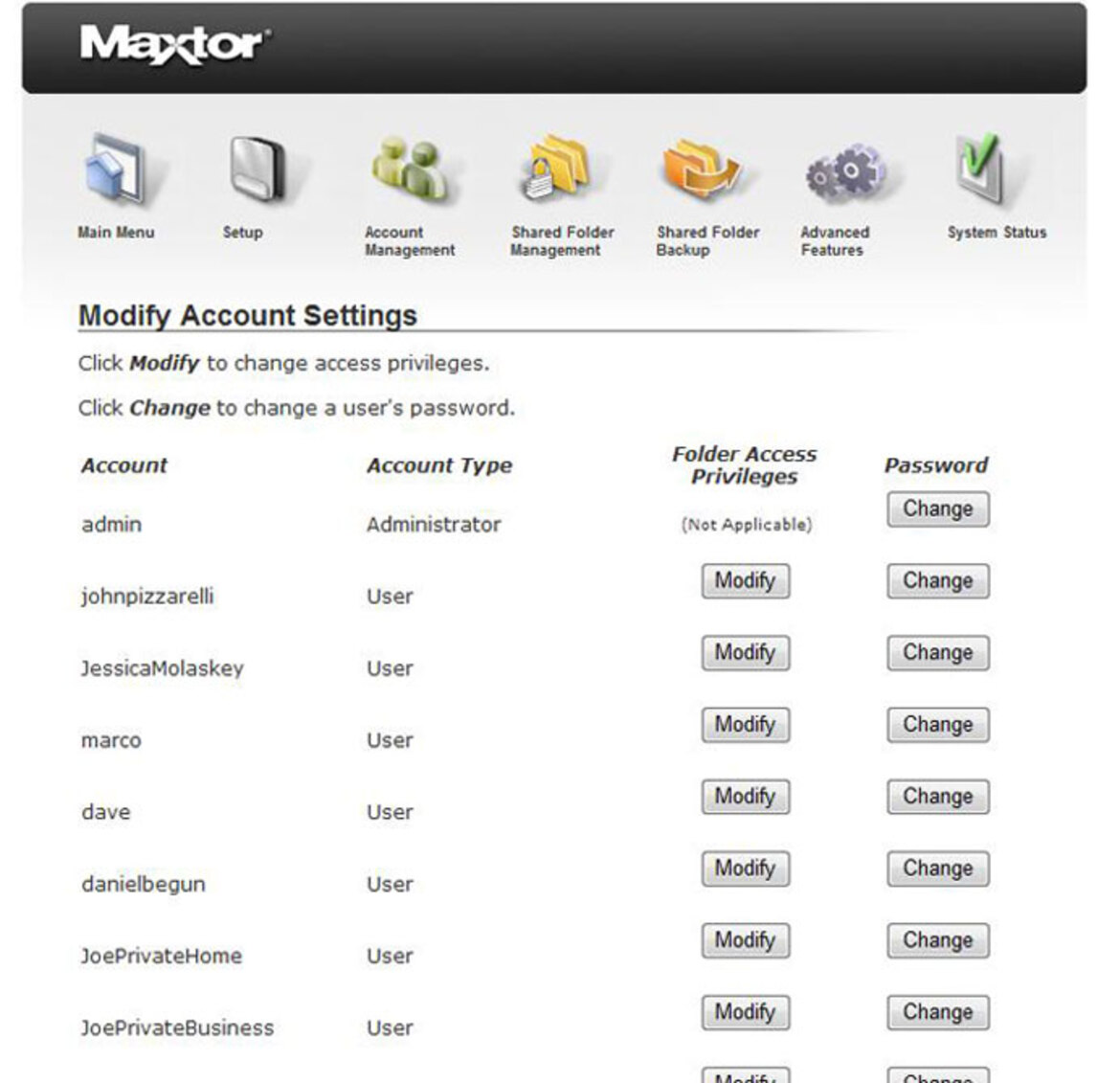 Maxtor Central Axis Business Edition NAS Server