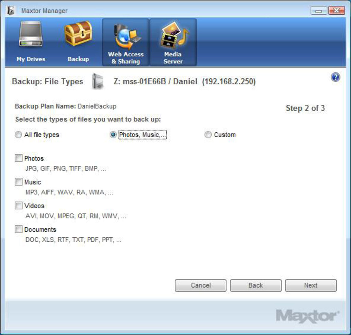 Maxtor Central Axis Business Edition NAS Server
