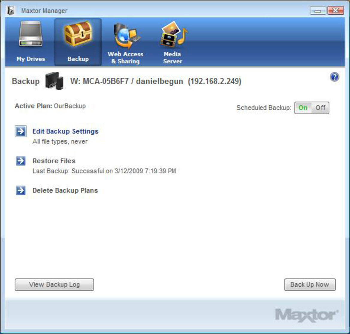 Maxtor Central Axis Business Edition NAS Server