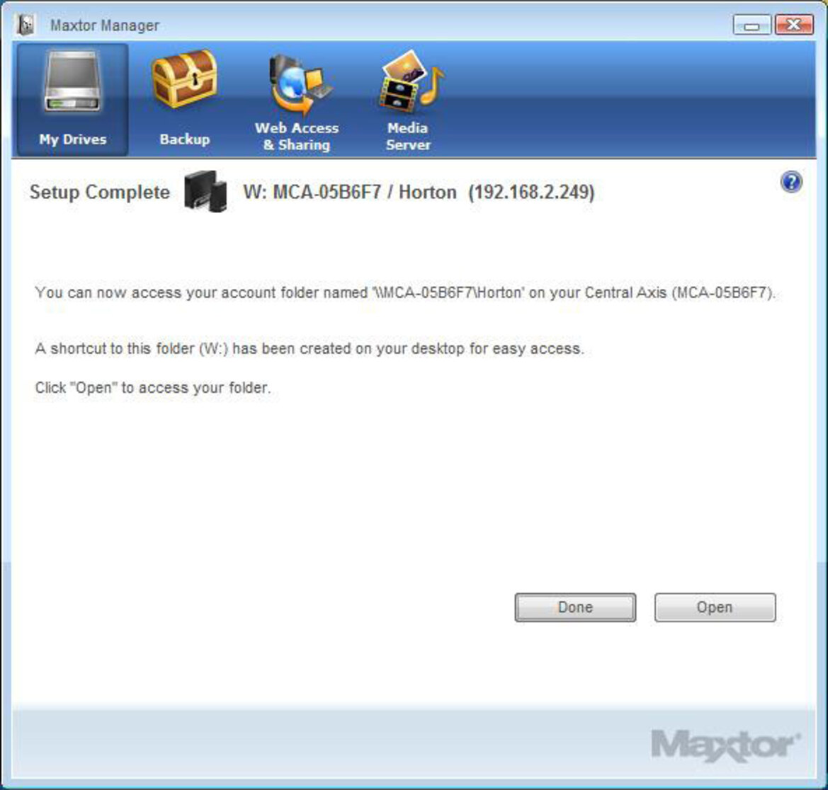 Maxtor Central Axis Business Edition NAS Server