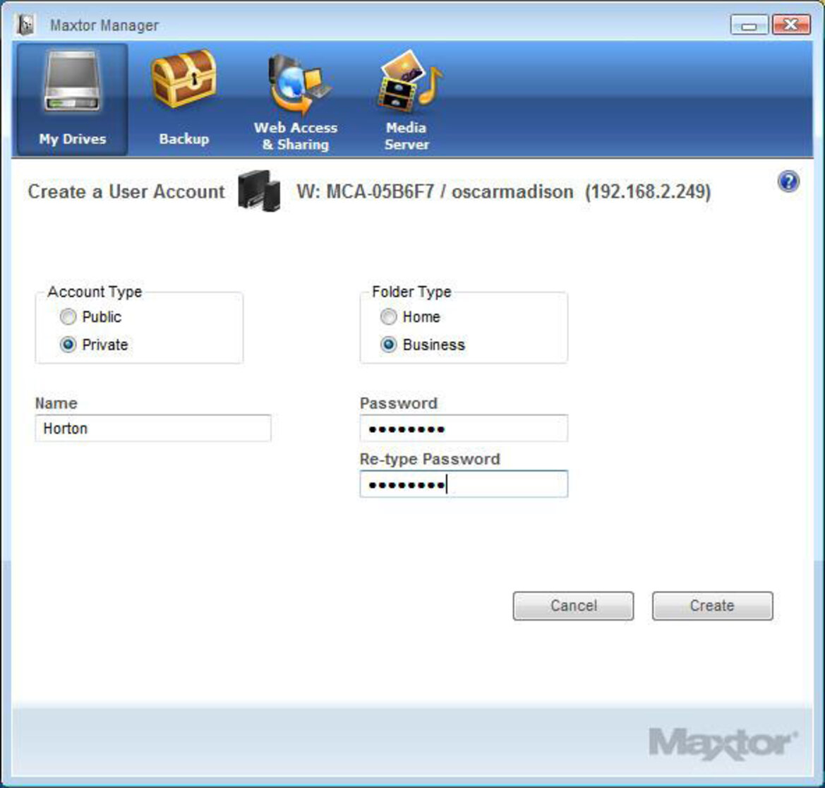 Maxtor Central Axis Business Edition NAS Server