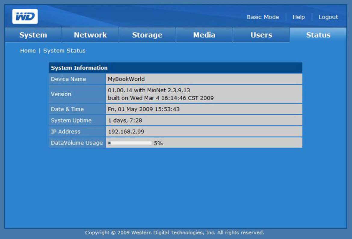 WD My Book World Edition NAS Device