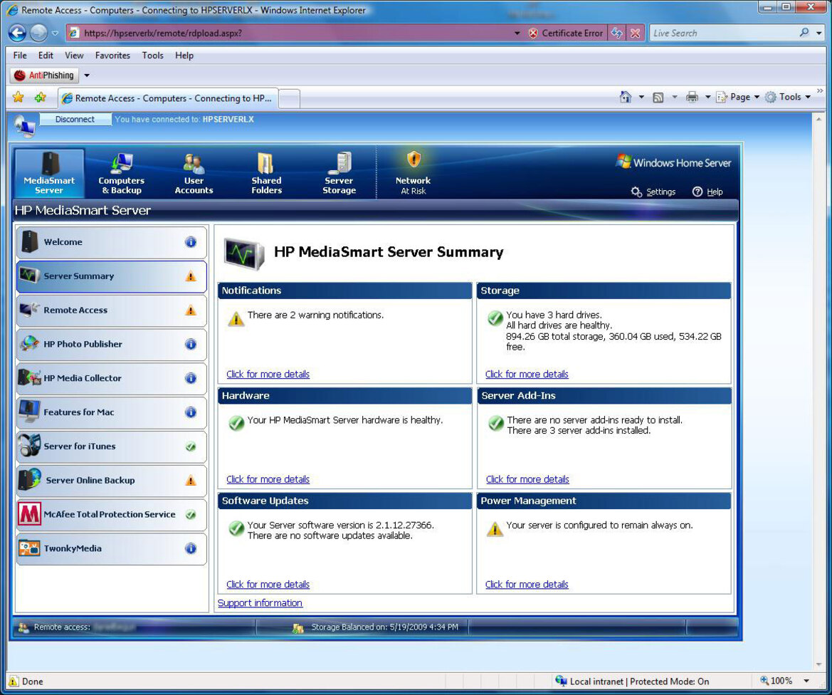 HP MediaSmart Server LX195 Review