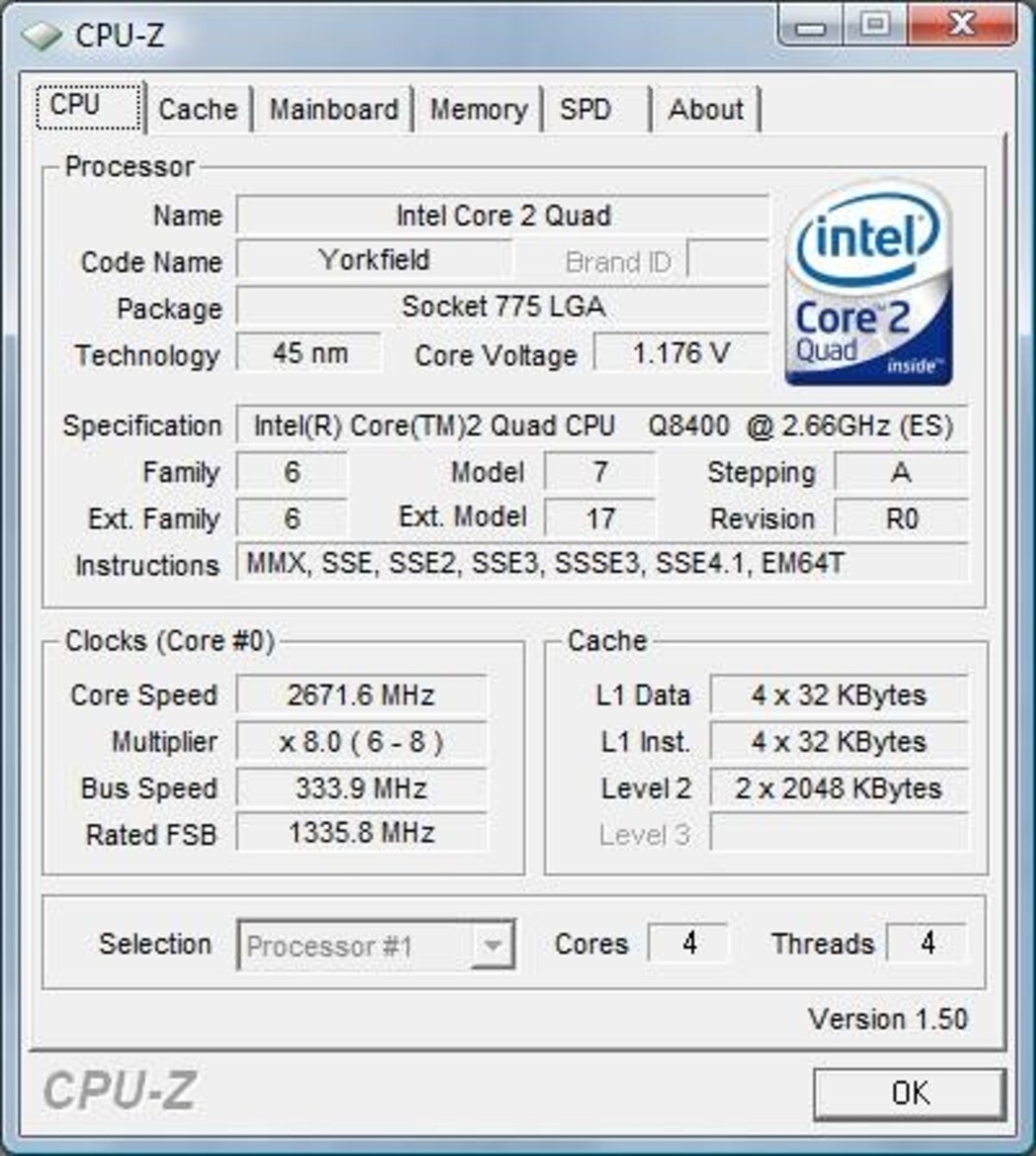 Intel Core 2 Quad Q8400 CPU Review