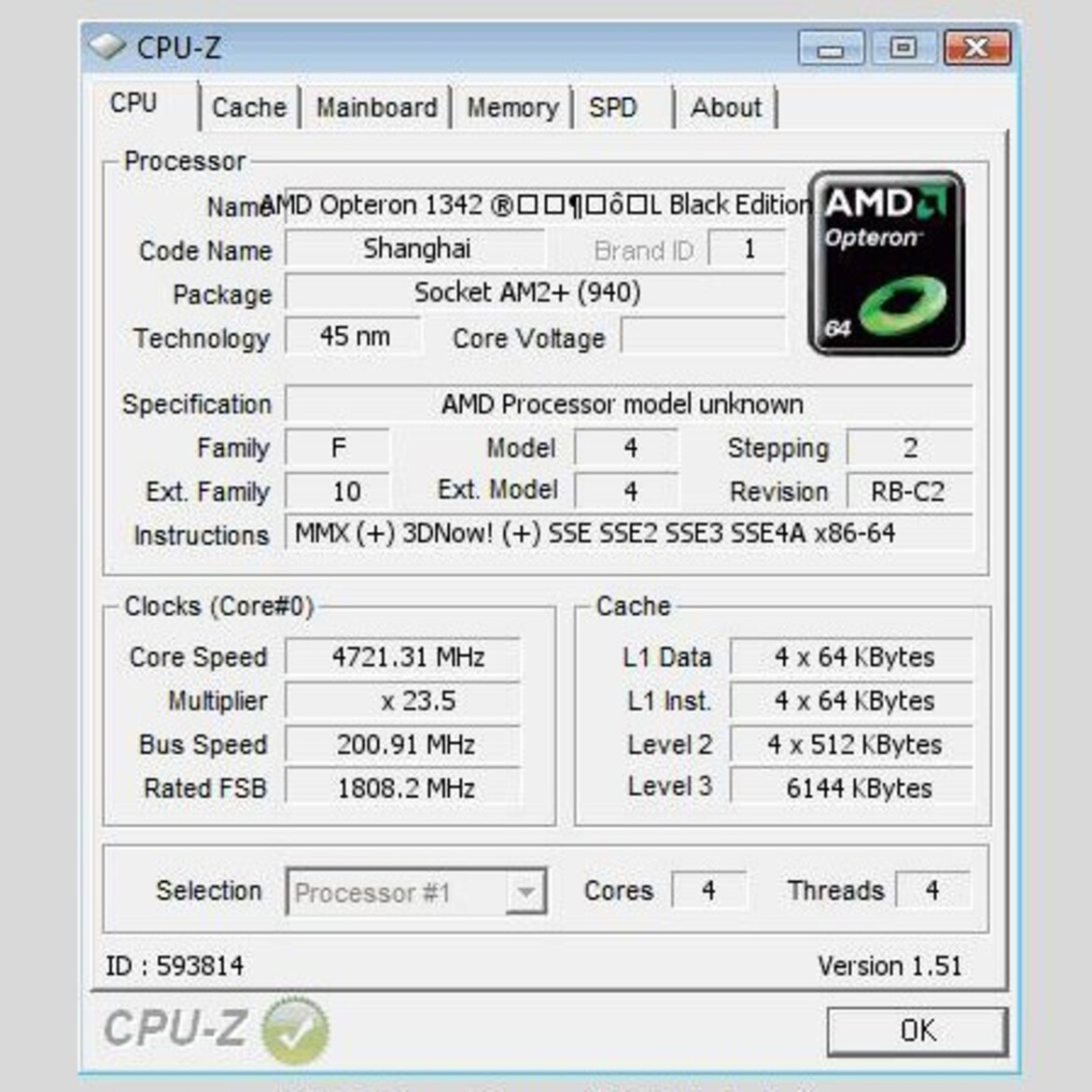 AMD Phenom II TWKR Black Edition Processor