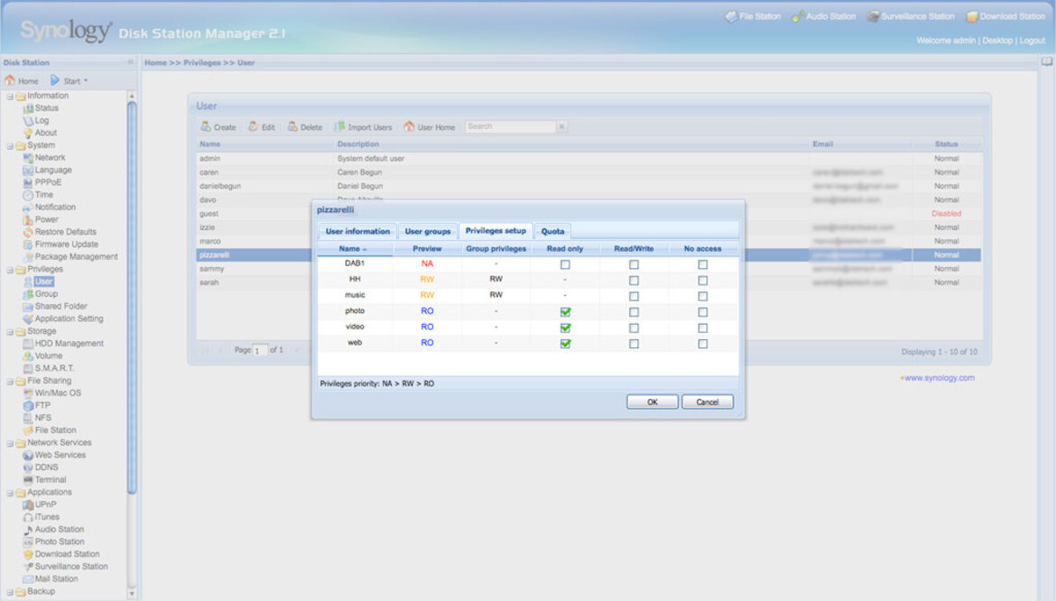 Synology Disk Station DS409+ NAS Device