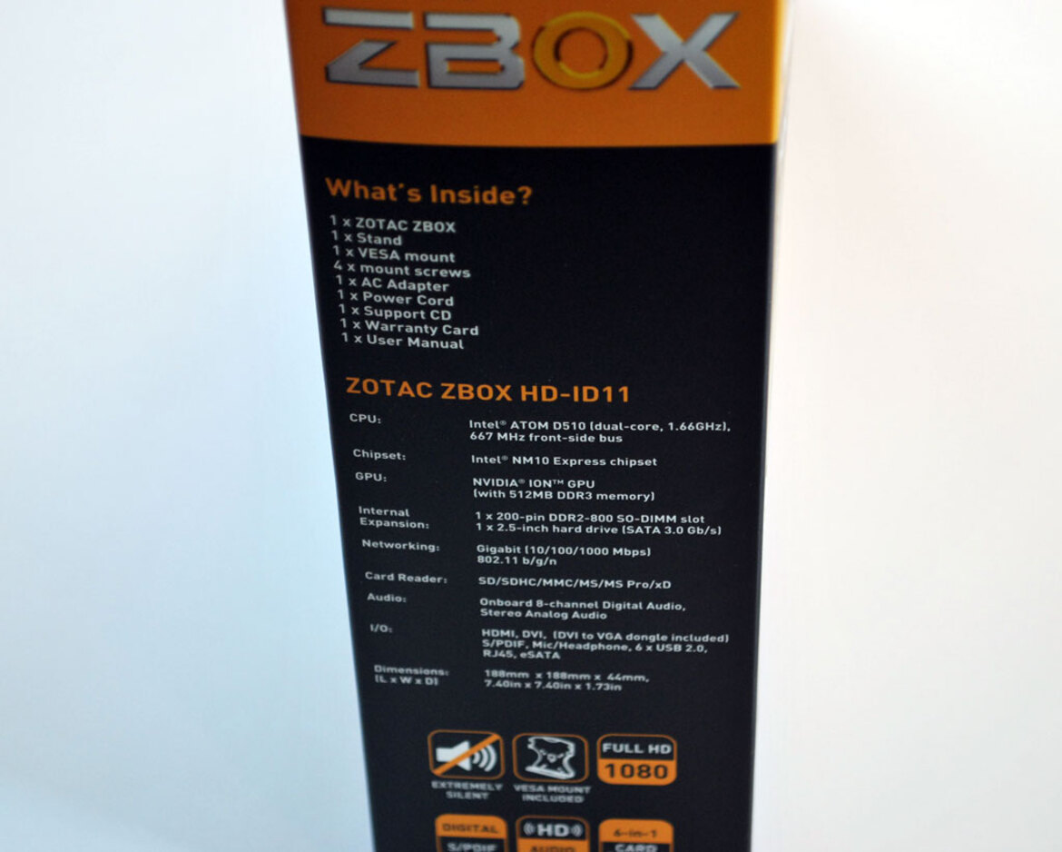 ZOTAC ZBox HD-ID11 and Next Gen ION