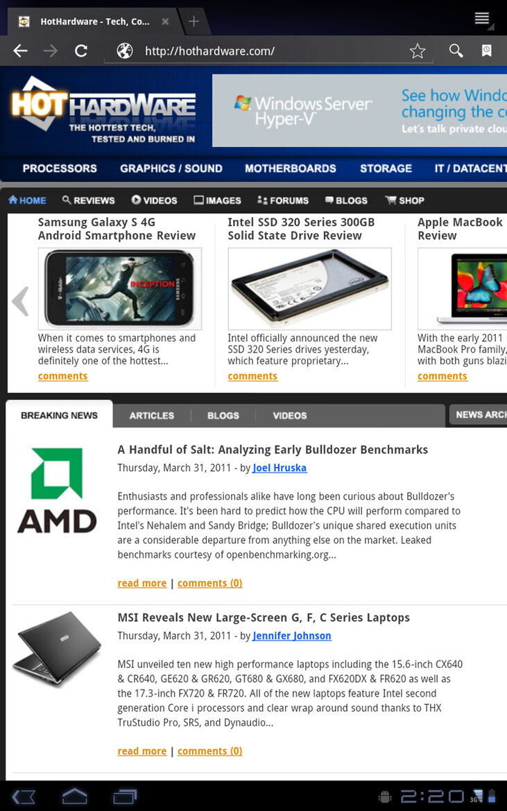 Motorola Xoom Tablet Review - Android 3.0 Arrives 