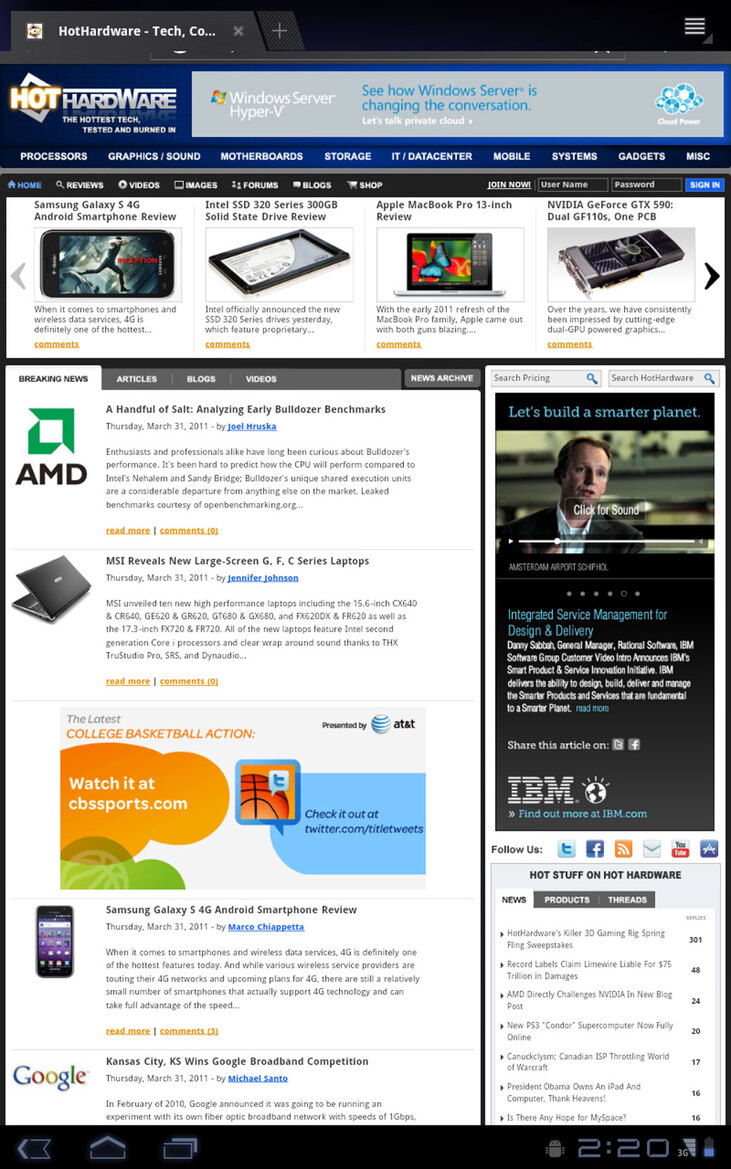 Motorola Xoom Tablet Review - Android 3.0 Arrives 