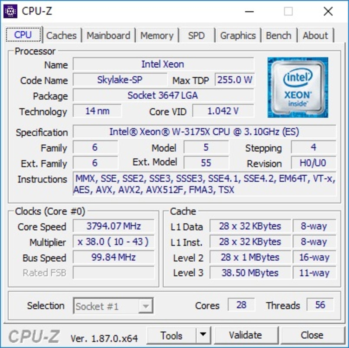 Intel Xeon W-3175X Review: Supercharged 28-Core Skylake-SP