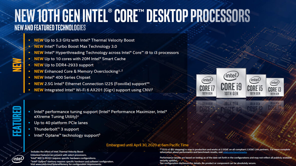 Intel 10th Gen Core CPUs And Z490 Boards Launch At 5GHz Plus To Combat Ryzen 3000