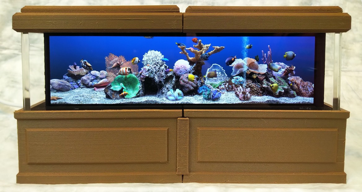 Behold The Sweet Rock Pi X Powered Serene Screen Aquarium And How To Build One