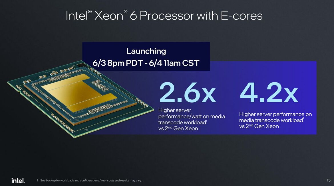 Intel Xeon 6 Preview: 144 Core Sierra Forest Debuts With 288 To Come