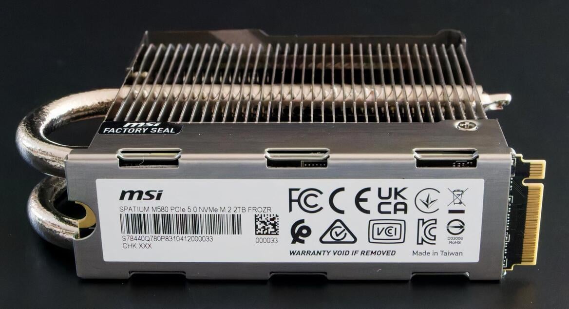 MSI Spatium M580 FROZR Review: Super-Fast SSD Tower Of Power