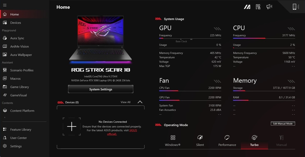 ASUS ROG Strix Scar 18 Review: RTX 5090 Infused Powerhouse