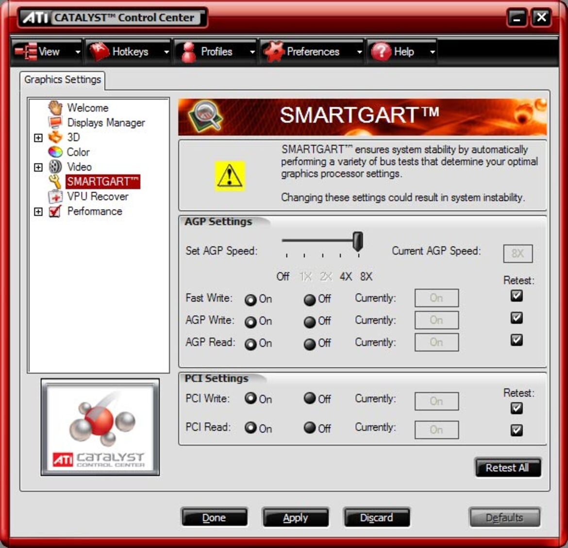 ATI's Catalyst Control Center