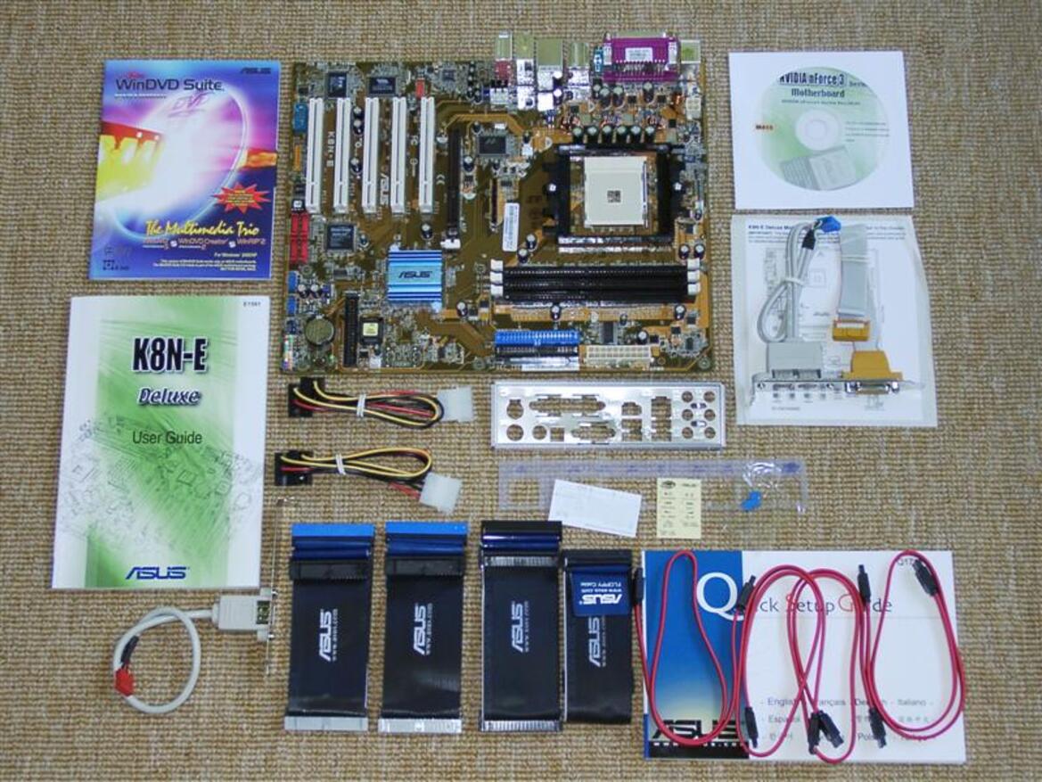The ASUS K8N-E Deluxe Socket 754 Motherboard